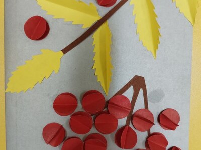 Поделка "Ветка рябины"